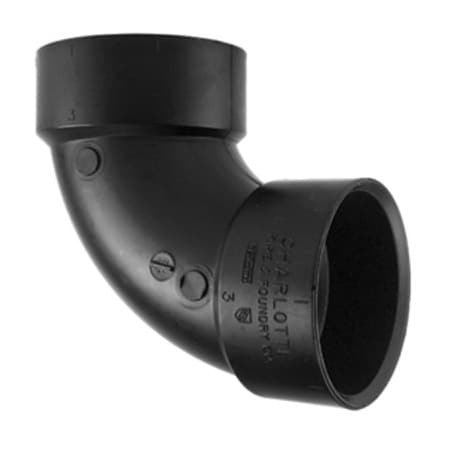 Charlotte Pipe And Foundry 4 90DEG HxH Elbow ABS 00300  1200HA